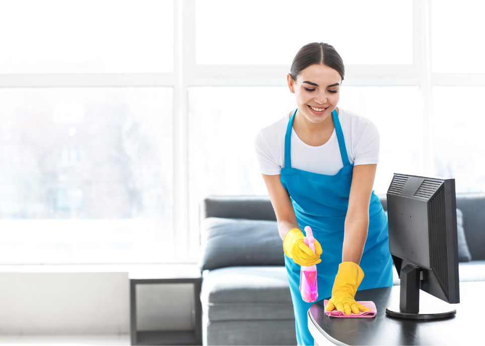 Uniformed cleaning professionals servicing a commercial property in Auckland