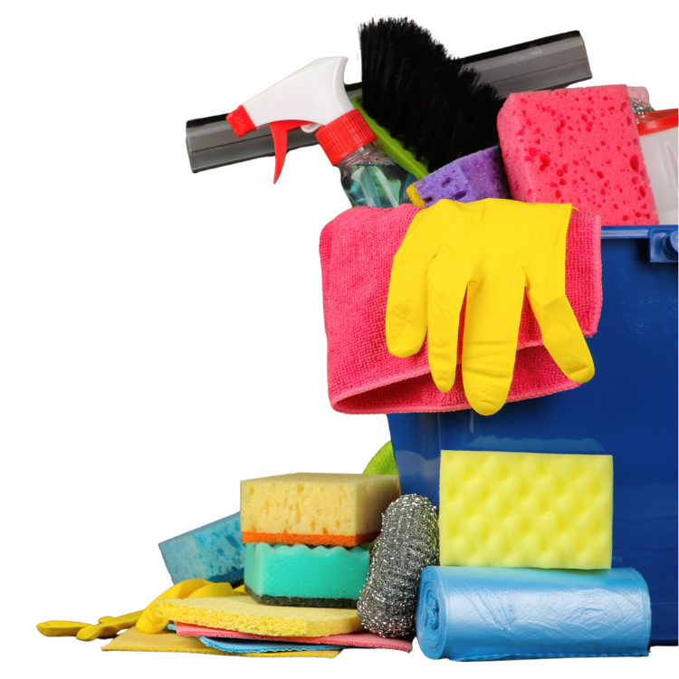 Eco-friendly cleaning supplies used by Auckland cleaning team